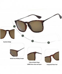 Goggle Sunglasses Scratch Resistant Lightweight Rectangular - Tortoise/ Brown - CB18DRQOQN9 $28.15