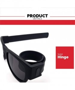 Sport Foldable Sunglasses Polarized-Shade Glasses Slap Bracelet Unisex Goggle - C - CX190ECT8H0 $31.86