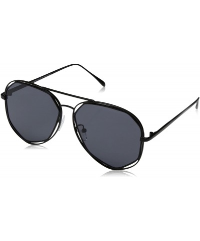 Aviator Diamond Bar Aviator Sunglasses - Black - CJ185IS02HR $13.91