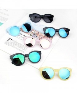 Wrap 2018 Fashion Brand Kids Sunglasses Black Retro Children's UV Protection Baby Sun Glasses Girls Boys - Black - C41985DR83...