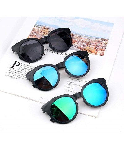 Wrap 2018 Fashion Brand Kids Sunglasses Black Retro Children's UV Protection Baby Sun Glasses Girls Boys - Black - C41985DR83...