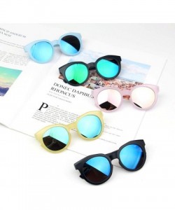 Wrap 2018 Fashion Brand Kids Sunglasses Black Retro Children's UV Protection Baby Sun Glasses Girls Boys - Black - C41985DR83...