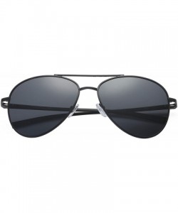 Wayfarer Classic Polarized Ultra Light Flex Hinge Aluminum Aviator Sunglasses - Aluminum Black - Polarized Smoke - CE188WA4D8...