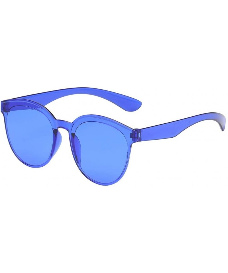 Rectangular Sunglasses Transparent Lightweight - P - C7194YEUNO8 $11.53