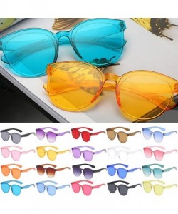 Rectangular Sunglasses Transparent Lightweight - P - C7194YEUNO8 $11.53