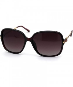 Butterfly Womens Polarized Lens Oversized Butterfly Fashion Sunglasses - Burgundy Smoke - CF19289OAMY $13.67