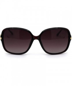 Butterfly Womens Polarized Lens Oversized Butterfly Fashion Sunglasses - Burgundy Smoke - CF19289OAMY $13.67