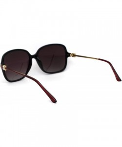 Butterfly Womens Polarized Lens Oversized Butterfly Fashion Sunglasses - Burgundy Smoke - CF19289OAMY $13.67