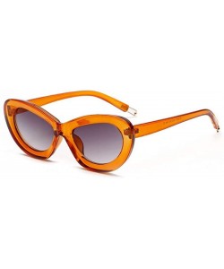 Cat Eye Retro Cat Eye Sunglasses Women Candy Colors Resin lens Glasses UV400 - Orange - C318NLXOL4Q $7.92