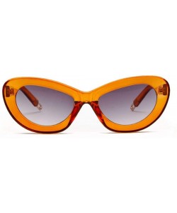 Cat Eye Retro Cat Eye Sunglasses Women Candy Colors Resin lens Glasses UV400 - Orange - C318NLXOL4Q $7.92