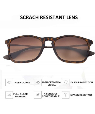 Goggle Sunglasses Scratch Resistant Lightweight Rectangular - Tortoise/ Brown - CB18DRQOQN9 $28.15