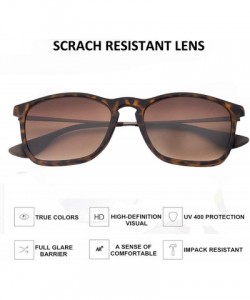 Goggle Sunglasses Scratch Resistant Lightweight Rectangular - Tortoise/ Brown - CB18DRQOQN9 $28.15