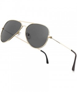 Aviator Aviator Polarized Sunglasses Classic Protection - Grey Lens/Gold Frame - CL18CNRZXK8 $11.27