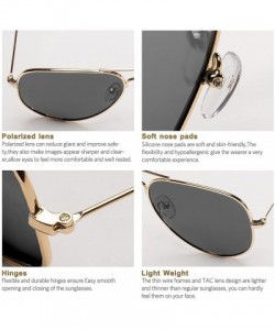 Aviator Aviator Polarized Sunglasses Classic Protection - Grey Lens/Gold Frame - CL18CNRZXK8 $11.27