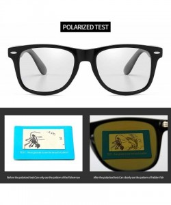 Semi-rimless Polarized Sunglasses For Men Women Retro TR90 Frame Square Shades Vintage Classic Sun Glasses - CP127VQQ2JZ $20.70