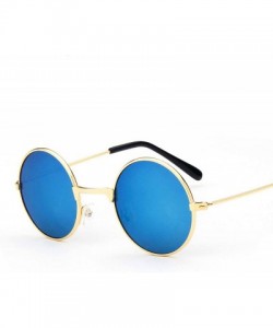 Oversized Cool Retro Black Blue Round Kids Sunglasses Little Girl/boy Baby Child Glasses Goggles Oculos UV400 Small Face - C2...