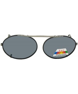 Oval Oval Polarized Clip-on Sunglasses - Black Frame-gray Lenses - CA18YXQ2HRU $11.94