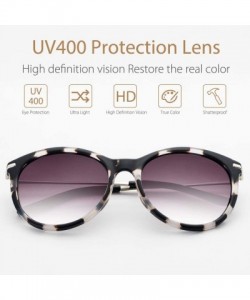 Round Women Retro Sunglasses - Vintage Round Sunglasses Classic Designer Style - UV400 Protection - CD18XHNHC2T $14.81