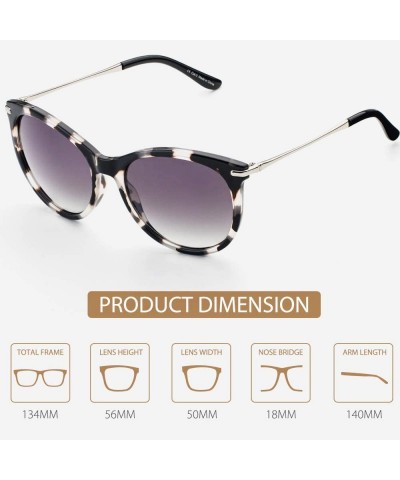 Round Women Retro Sunglasses - Vintage Round Sunglasses Classic Designer Style - UV400 Protection - CD18XHNHC2T $14.81