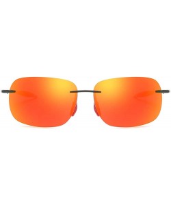 Sport Ultralight Rimless Sunglasses NON Polarized P8511 - 6 Black/Red - CR18ANZONH9 $11.07