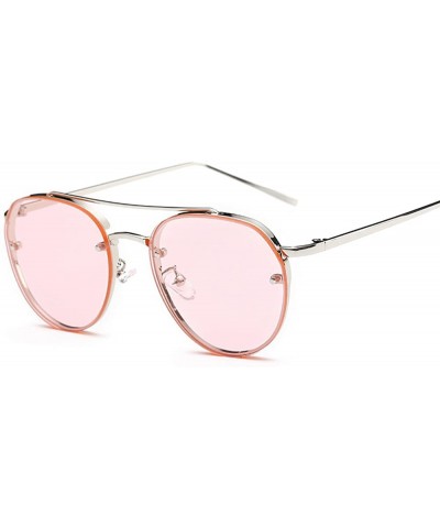 Rimless Reflective Rimless Sunglasses Fashion Vintage Eyewear for Unisex - Pink - C1183A94LST $10.07