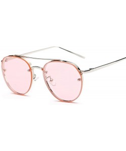 Rimless Reflective Rimless Sunglasses Fashion Vintage Eyewear for Unisex - Pink - C1183A94LST $10.07