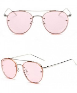 Rimless Reflective Rimless Sunglasses Fashion Vintage Eyewear for Unisex - Pink - C1183A94LST $10.07