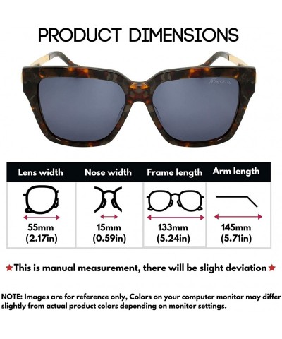 Oval Retro Inspired Handmade Acetate Square Sunglasses with Quality UV CR39 Lens Gift Pakcage Included - C518RIH69H6 $79.31