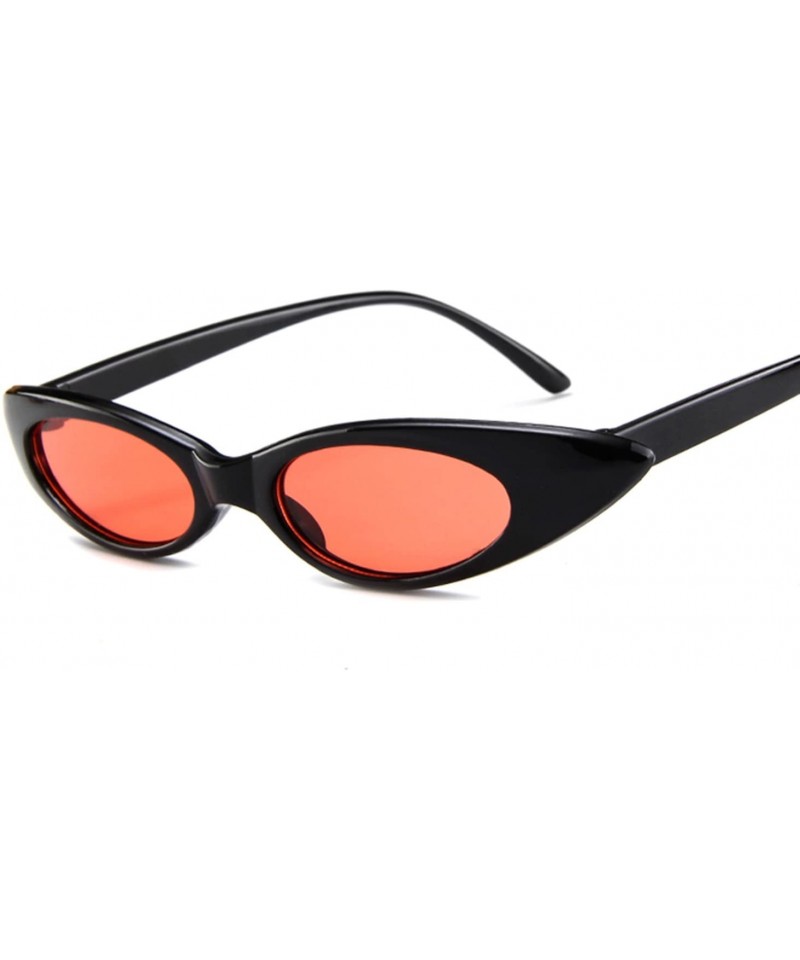 Oval Mini Vintage Retro Extra Narrow Oval Round Skinny Cat Eye Sun Eye Glass (Color NO.1) - No.1 - CY18XCWK3NW $27.01