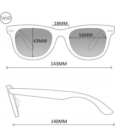 Square Polarized Flat Top Square Men Sunglasses - Matte Black Frame / Black Lens - CI187NK53DL $16.87