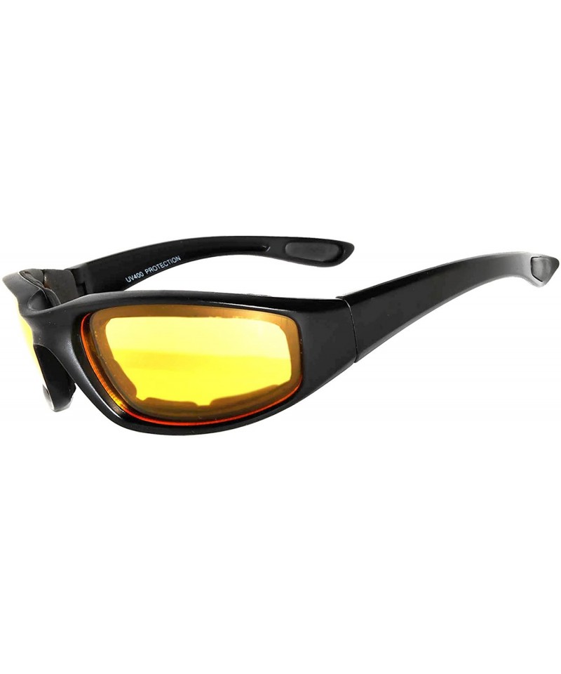 Goggle Motorcycle Padded Foam Glasses High Definition Yellow Lens Brand - CY182ECMNE0 $11.05