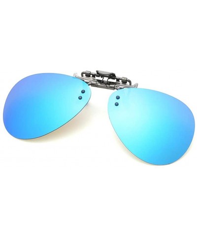 Round Spectacle Frame Polarized Sunglasses Clips Driving Night Vision Glasses Clips Can Flip for Prescription Glasses - CZ18N...