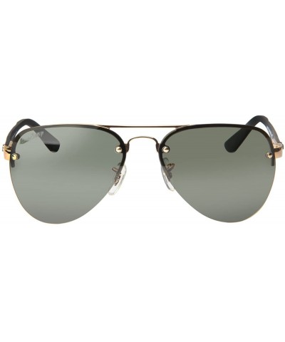 Aviator Women Men Polarized Designer Sunglasses - Titanium Frame Aviator Classic Fashion - Light Green - CZ17Y0NDD66 $30.13