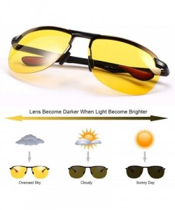 Semi-rimless Polarized Photochromic Outdoor Sports Driving Sunglasses for Men Women AntiGlare Eyewear Ultra-Light Sun Glasses...