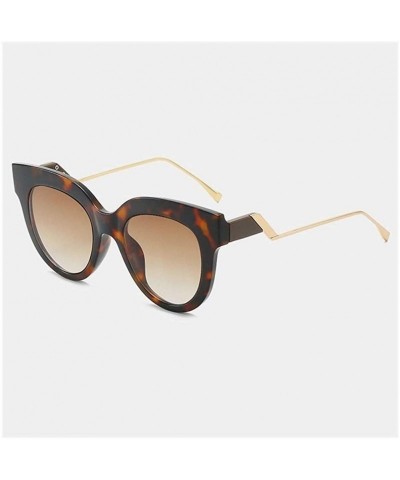 Round Oversized Round Sunglasses for Women Personality Unique Design of Legs - C2 Leopard Brown - CF1987A4AH0 $22.98