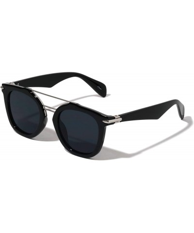 Cat Eye Tampa Three Bar Bridge Designer Cat Eye Sunglasses - Black - CZ1976CQWDU $14.96