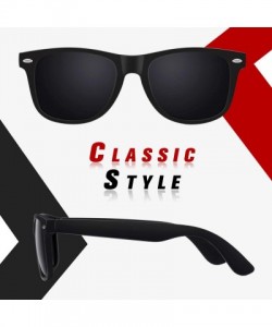 Semi-rimless Polarized Sunglasses for Men Retro Classic Square Frame Shades SR003 - CG18NNUTMKU $16.39