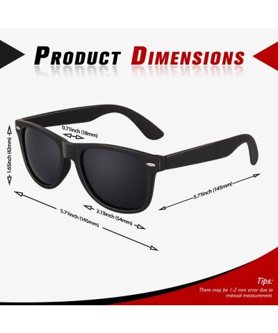 Semi-rimless Polarized Sunglasses for Men Retro Classic Square Frame Shades SR003 - CG18NNUTMKU $16.39