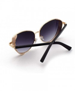 Round Polarized Sunglasses Classic Small Round Metal Frame for Women Polarized Sunglasses - Black - CS199L5W5H9 $9.20