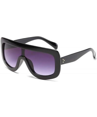Rectangular Women Fashion Sunglasses Double Triangular Ocean Slice Sunglasses With Case UV400 Protection - C018X7TUR0L $26.98