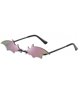 Semi-rimless Personalized Sunglasses Fashion Irregular Glasses - A - CC197M83SM0 $9.54