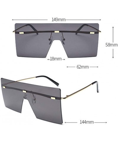 Oversized Individual SunFrameless Available Oversized - C7 - CX194G9ZT8U $39.49