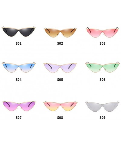 Square MOD-Style Individuality Triangle Sunglasses Full Metal Frame Anti-glare - S08 - C9189SZXEH2 $25.87
