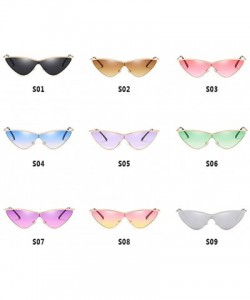 Square MOD-Style Individuality Triangle Sunglasses Full Metal Frame Anti-glare - S08 - C9189SZXEH2 $25.87