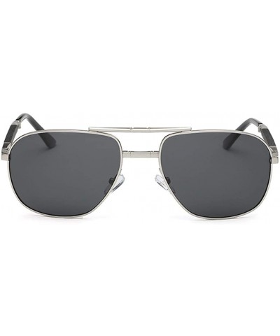 Square Trendy Rimless Sunglasses Mirror Reflective Sun Glasses for Women Men - Black - CP199ARNZ6I $17.46