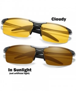 Rimless Men's Photochromic Polarized UV400 Sunglasses for Outdoor Fishing Golf Beach Baseball Sports - Brown - CH187O5M8QH $2...