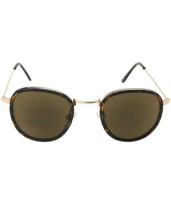 Round Semi Round Retro Reading Sunglasses R104 - Lite Tortoise/Gold Brown Lenses - C718O6NTQ6W $15.42