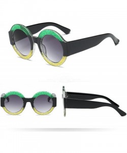 Oval Sunglasses Multicolor Goggles Eyeglasses Glasses Eyewear - Green Yellow - CT18QOIGHGS $11.58