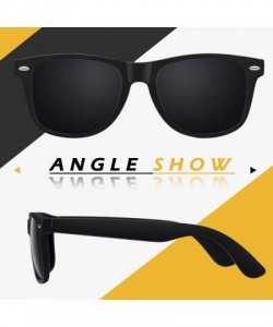 Rectangular Polarized Sunglasses for Men Driving Sun glasses Shades 80's Retro Style Brand Design Square - CH18N0CSDUX $18.06