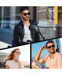 Rectangular Polarized Sunglasses for Men Driving Sun glasses Shades 80's Retro Style Brand Design Square - CH18N0CSDUX $18.06